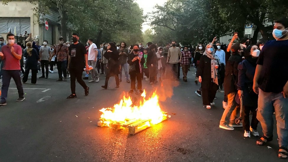 Protest in Tehran, September 2022