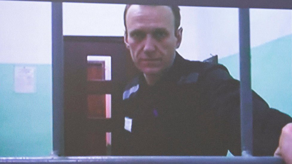 Alexey Navalny behind bars