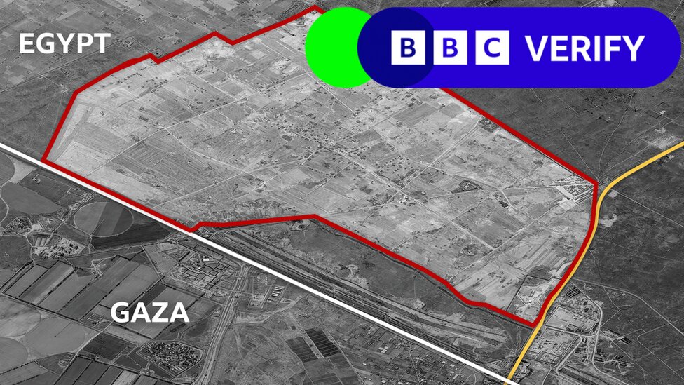 Izrael i Palestinci: Na granici Egipta sa Gazom širi se ogromna ograđena lokacija - šta je razlog 1 Cleared area in northern Egypt near border
