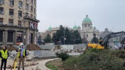 Kako izgleda rušenje fontane i radovi na Trgu Nikole Pašića? (FOTO, VIDEO) 2