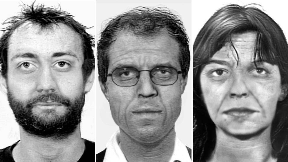 Danijela Klete: Navodna pripadnica Frakcije crvene armije privedena posle 30 godina u bekstvu 2 Simulirana slika Danijele Klete, Burkharda Garvega i Ernsta-Folkera Stauba (s leva na desno)