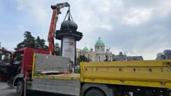 Trg Nikole Pašića u pripremni za rekonstrukciju (FOTO) 2