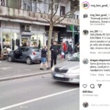 Vozač automobila zakucao se u izlog radnje u centru Beograda, saobraćaj u prekidu (FOTO) 1