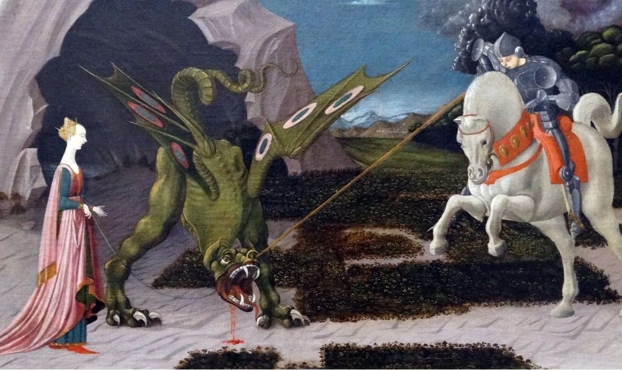 Kultura: Četiri hiljade godina istorije zmajeva 5 „Sveti Đorđe i zmaj" Paola Učela (1397-1475), italijanskog slikara i matematičara