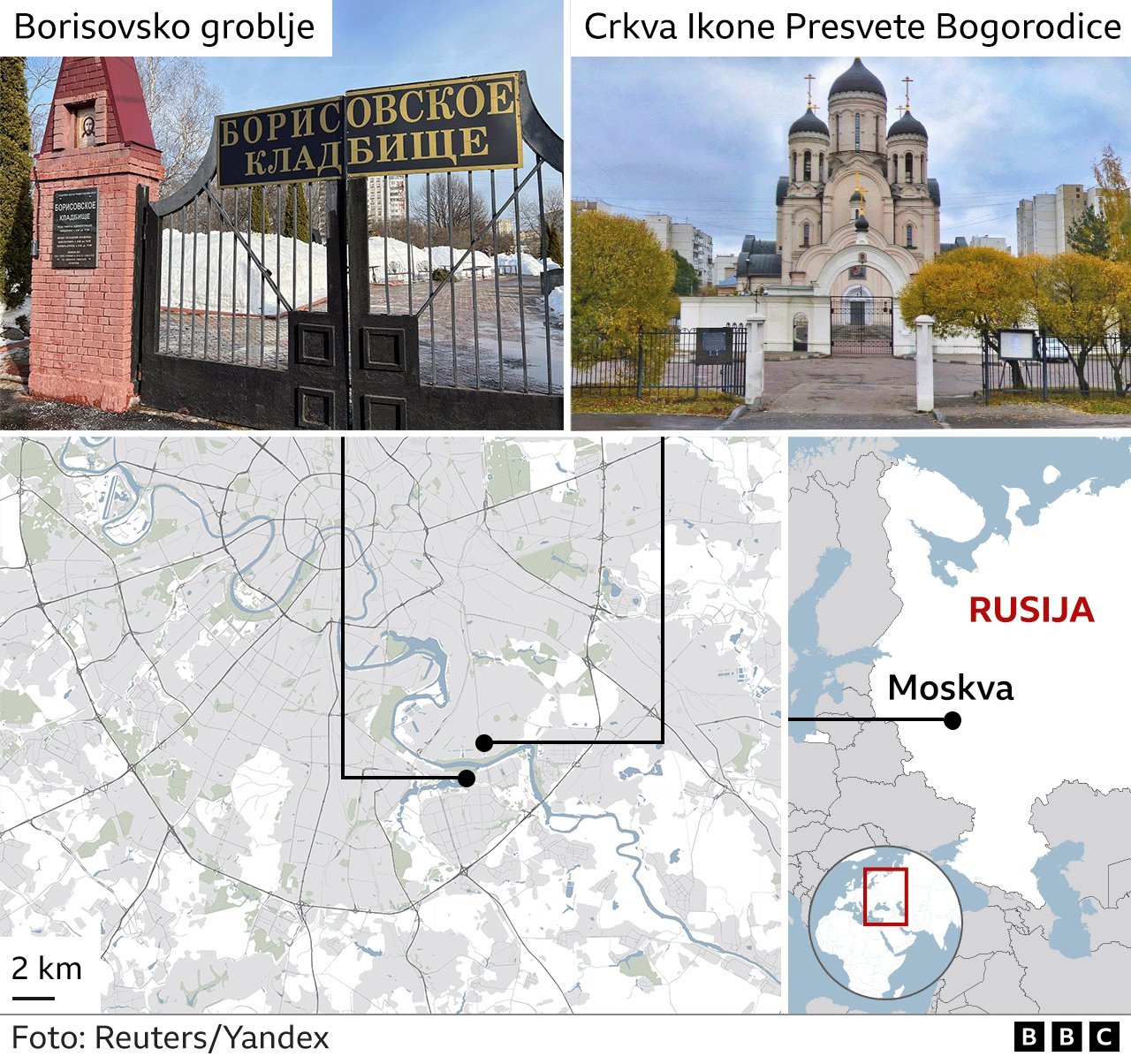 Aleksej Navaljni: Ljudi se već okupljaju u blizini Moskve da prisustvuju sahrani Putinovog kritičara 5 mapa