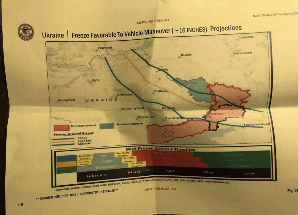 Pentagon i Amerika: Džek Tešeira pred sudom priznao krivicu za curenje tajnih dokumenata 2 a screenshot of one of the documents