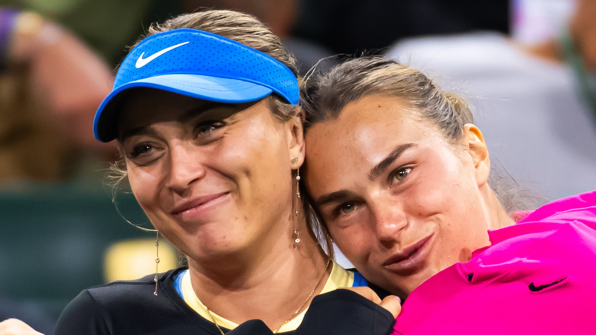 Arina Sabalenka: „Smrt mog bivšeg dečka Konstantina Kolcova je nezamisliva tragedija, srce mi je slomljeno" 2 Paula Badosa and Aryna Sabalenka