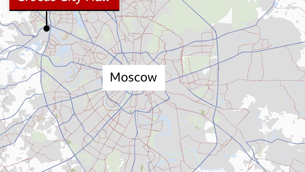 Najmanje 115 žrtava pucnjave i požara u Moskvi; napadači pokušali da beže u Ukrajinu, tvrde zvaničnici 4 Map of Crocus City Hall