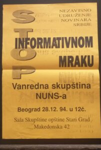 Tri decenije glasova istine: Na današnji dan pre 30 godina u Domu omladine osnovano je Nezavisno udruženje novinara Srbije 2 Tri decenije glasova istine: Na današnji dan pre 30 godina u Domu omladine osnovano je Nezavisno udruženje novinara Srbije 2