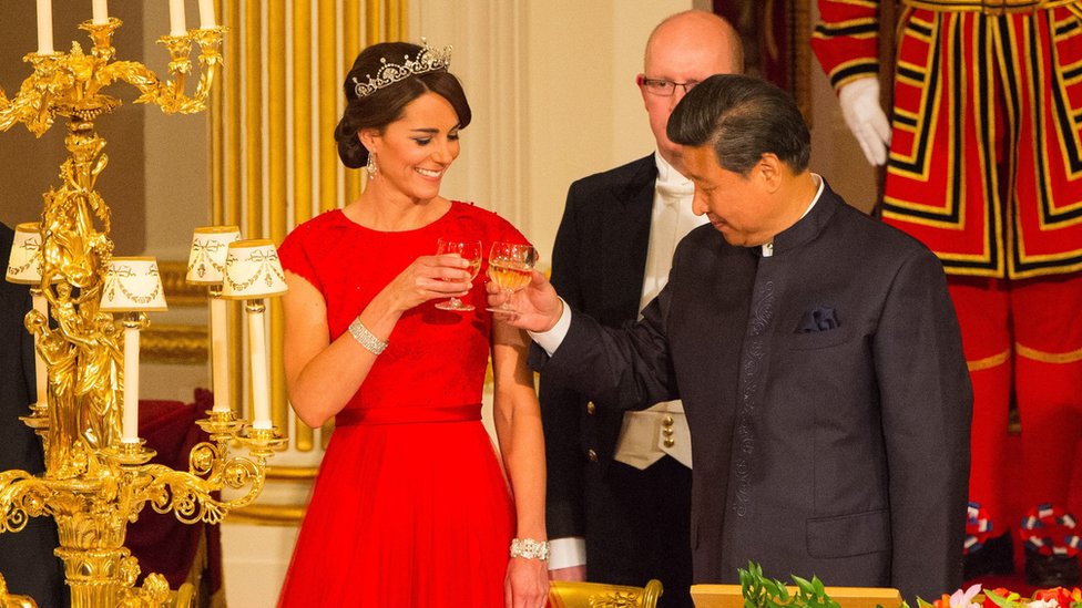 The Duchess of Cambridge with Chinese President Xi Jinping
