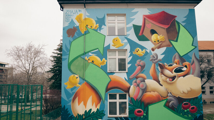 Poruke na zidu koje okupljaju zajednicu: U dvorištu tri škole u Boru oslikan ekološki mural 1