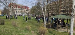 Jgodina - protest park 02 DS: Vlast u Jagodini prodaje parkove tajkunima za izgradnju zgrada, protest u naselju „Sarina međa” 2