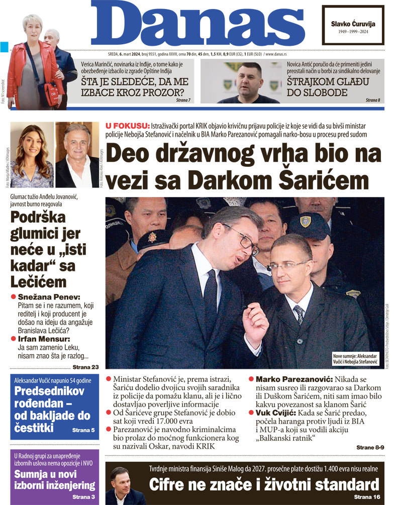 Naslovna strana za 6. mart 2024. 1