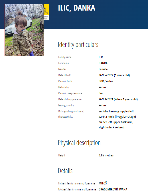 Žuta Interpol poternica: Ko se sve iz Srbije nalazi na listi nestalih osoba? 2 Žuta Interpol poternica: Ko se sve iz Srbije nalazi na listi nestalih osoba? 2