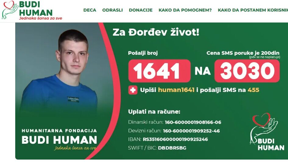 Đorđu hitno potrebna pomoć za nastavak lečenja u inostranstvu 1