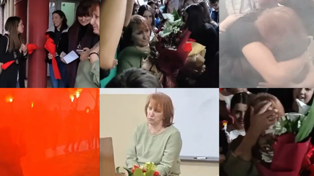 „Ružo, sva deca te beskrajno vole“: Kako su đaci OŠ „Nikola Tesla“ ispratili u penziju nastavnicu likovnog?(VIDEO) 1