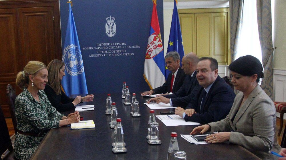 Dačić primio u oproštajnu posetu stalnu koordinatorku UN u Srbiji Fransoaz Žakob 1