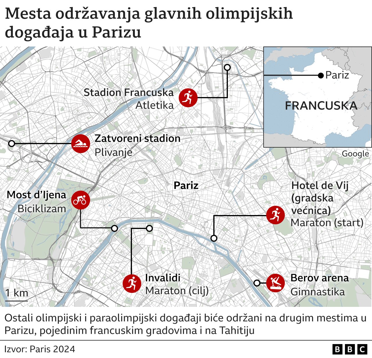 Olimpijske igre u Parizu 2024: Sve o najvećoj sportskoj manifestaciji ove godine 3 Mapa Pariza