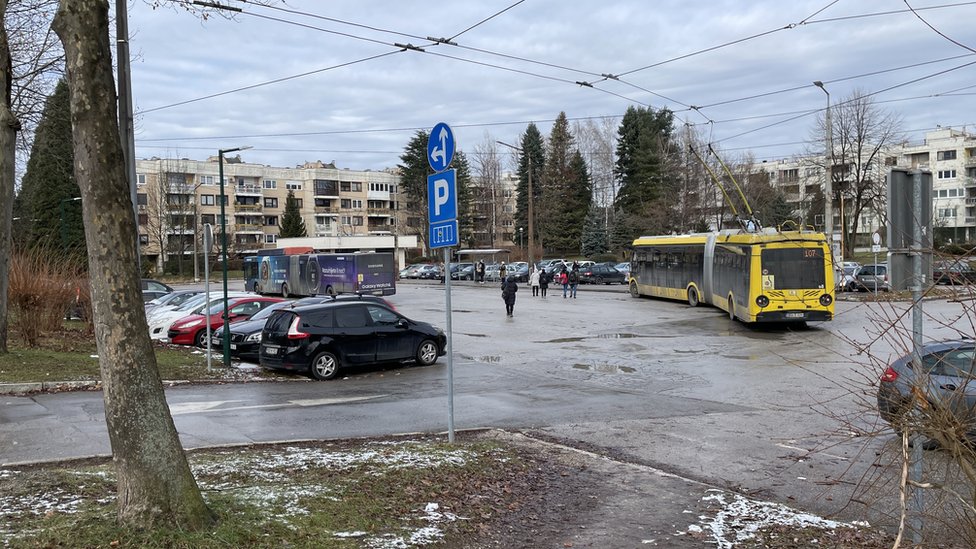 Stanica trolejbusa u Dobrinji, mestu u Kantonu Sarajevo