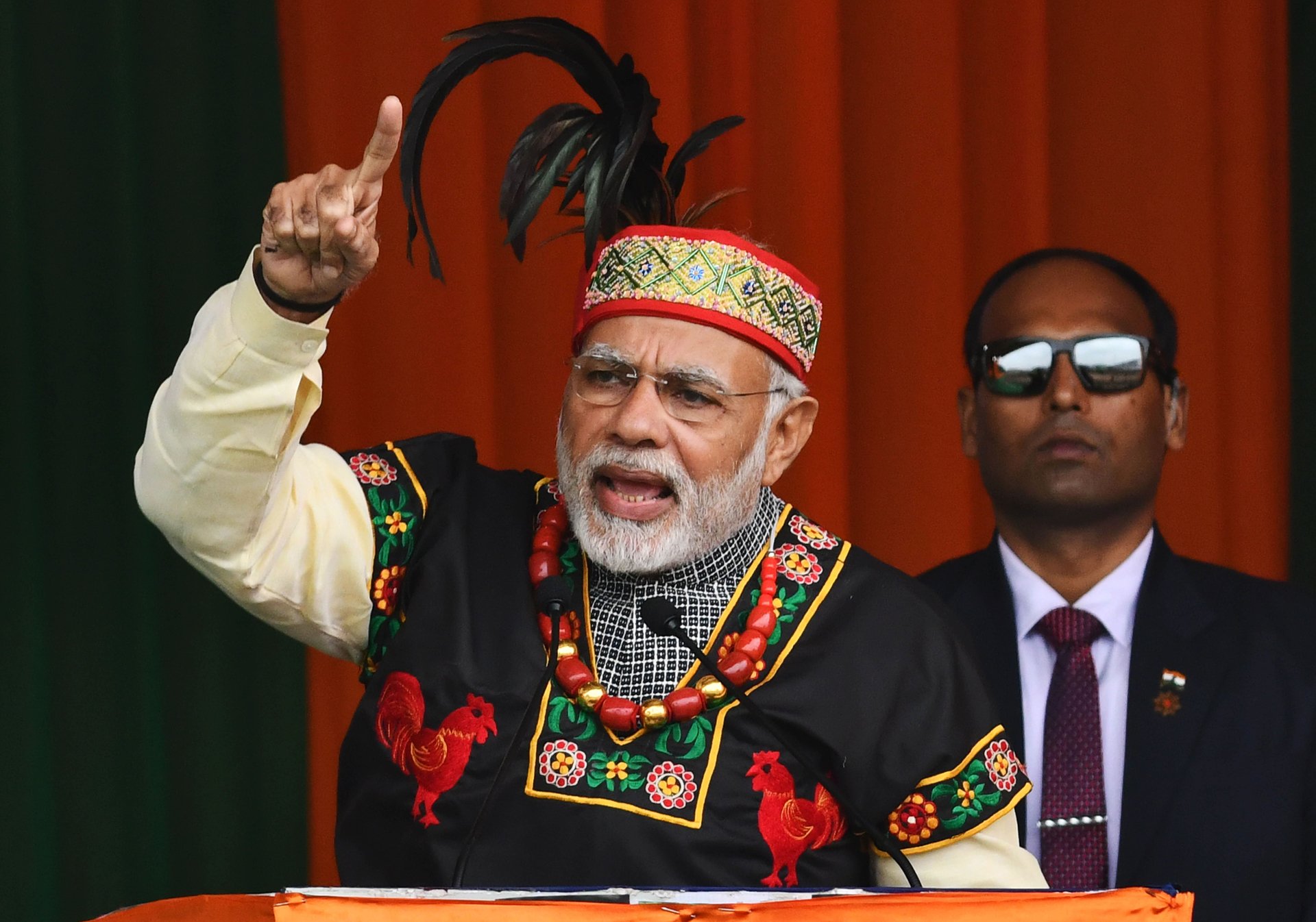 Narendra Modi na skupu Indijske narodne partije