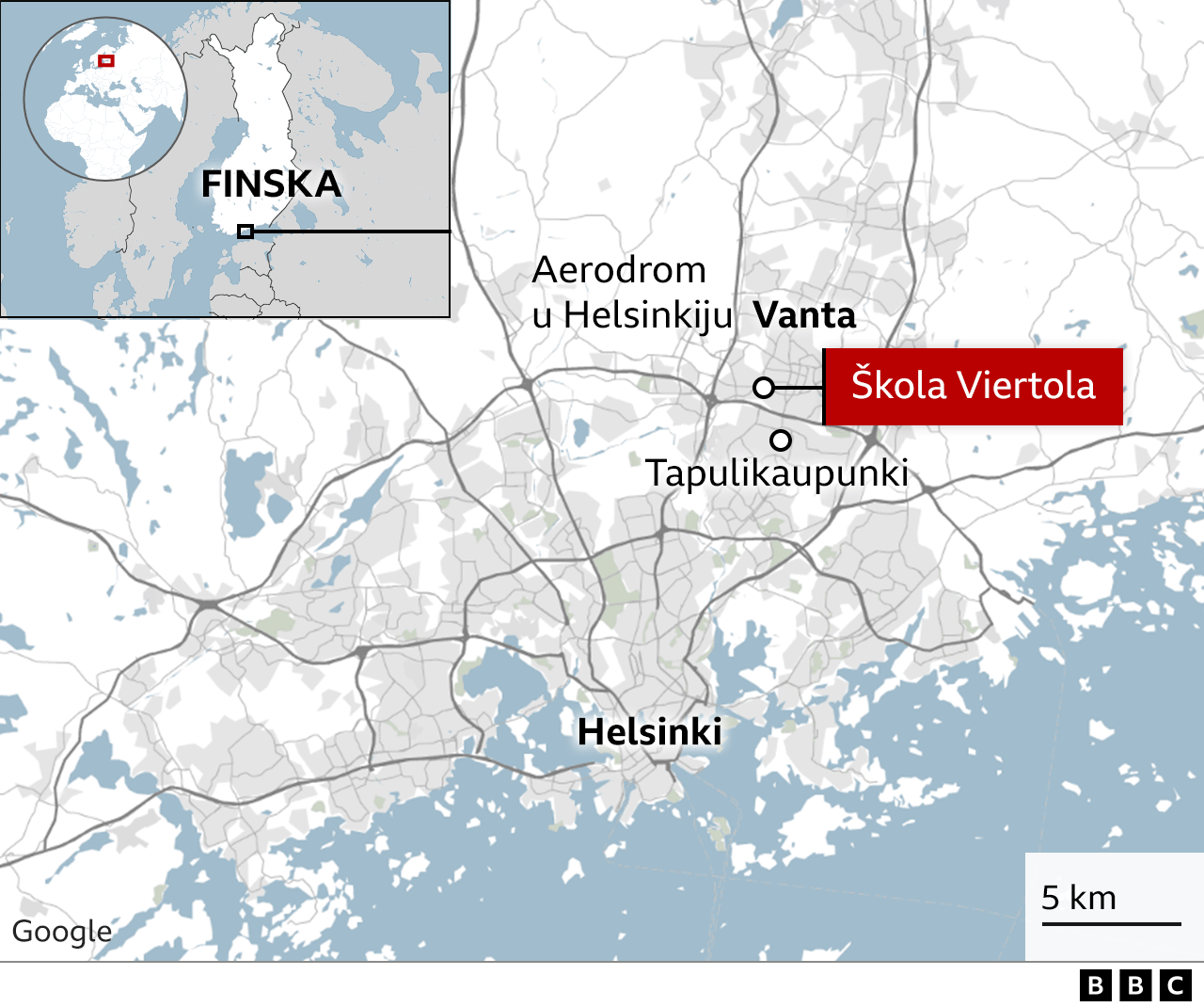 finska, mapa