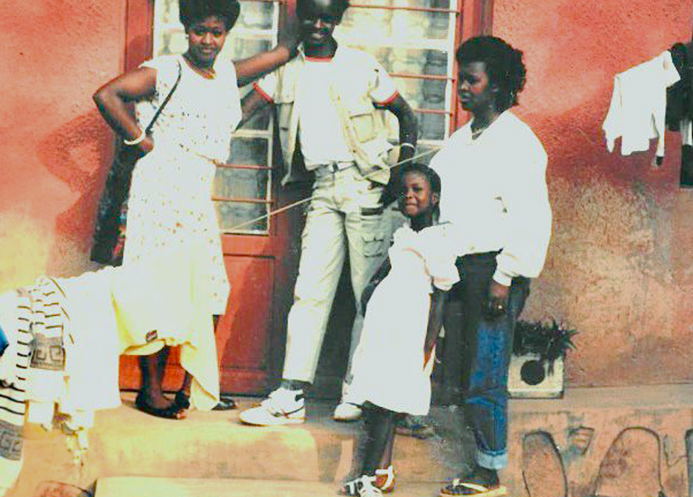 Victoria Uwonkunda with some member of her family in Kigali in the 1980s