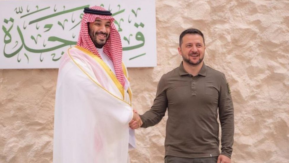 Da li se ukrajinski operativci bore protiv ruskog Vagnera u sudanskom ratu 5 Crown Prince of Saudi Arabia Mohammed bin Salman shaking hands with Ukrainian leader Volodymyr Zelensky