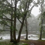 Aprilski sneg zavejao i Frušku goru: Kolovozi mokri, saobraćaj usporen, vozačima se savetuje oprez 2