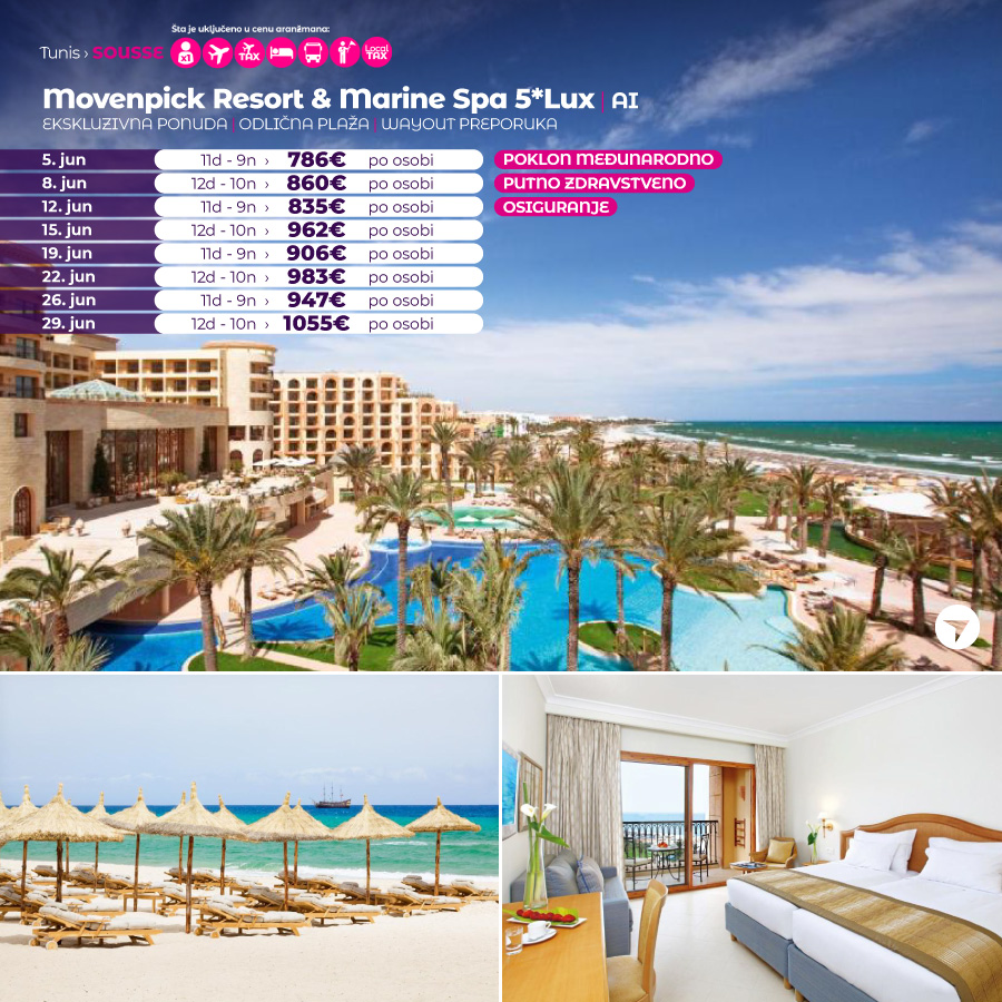 8, 11 ili 12 dana avionom na Afričkom Mediteranu već od 449€: Otkrijte! 4 Movenpick-Resort--Marine-Spa