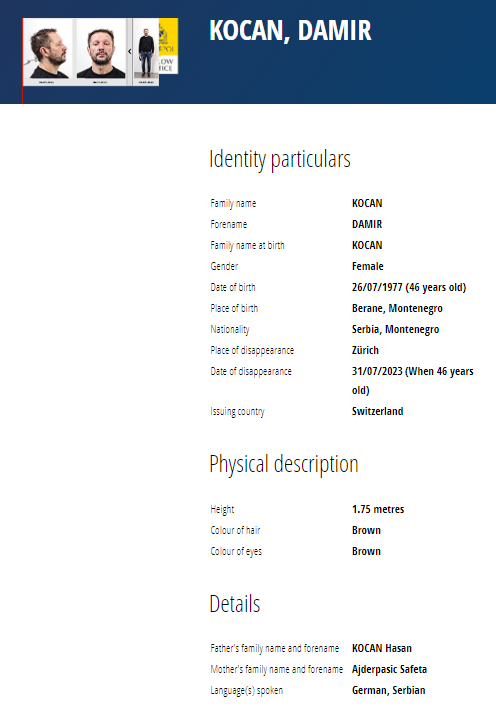 Žuta Interpol poternica: Ko se sve iz Srbije nalazi na listi nestalih osoba? 6 Žuta Interpol poternica: Ko se sve iz Srbije nalazi na listi nestalih osoba? 6