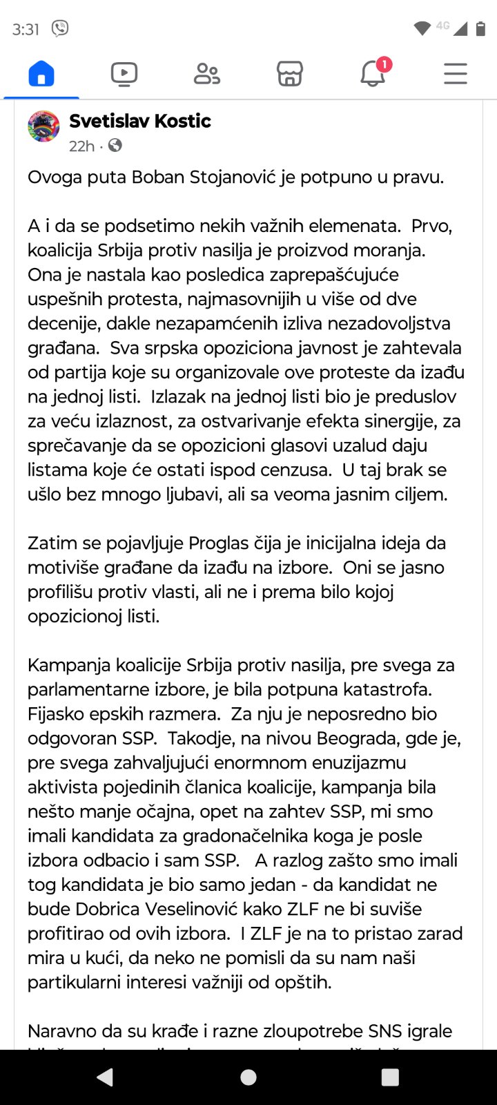 Svetislav Kostić (ZLF) o neizlasku na izbore: Ja budala da budem neću! 2