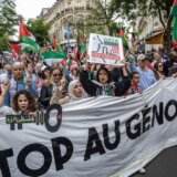 Pariz: Više od 20.000 ljudi demonstriralo po kiši u znak podrške Palestincima 5