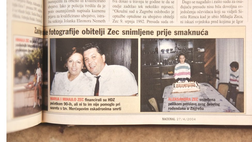 Ubistvo porodice Zec i Hrvatska: „Tad sam videla Aleksandru poslednji put" 2 List Nacional je pisao o zločinu nad porodicom Zec