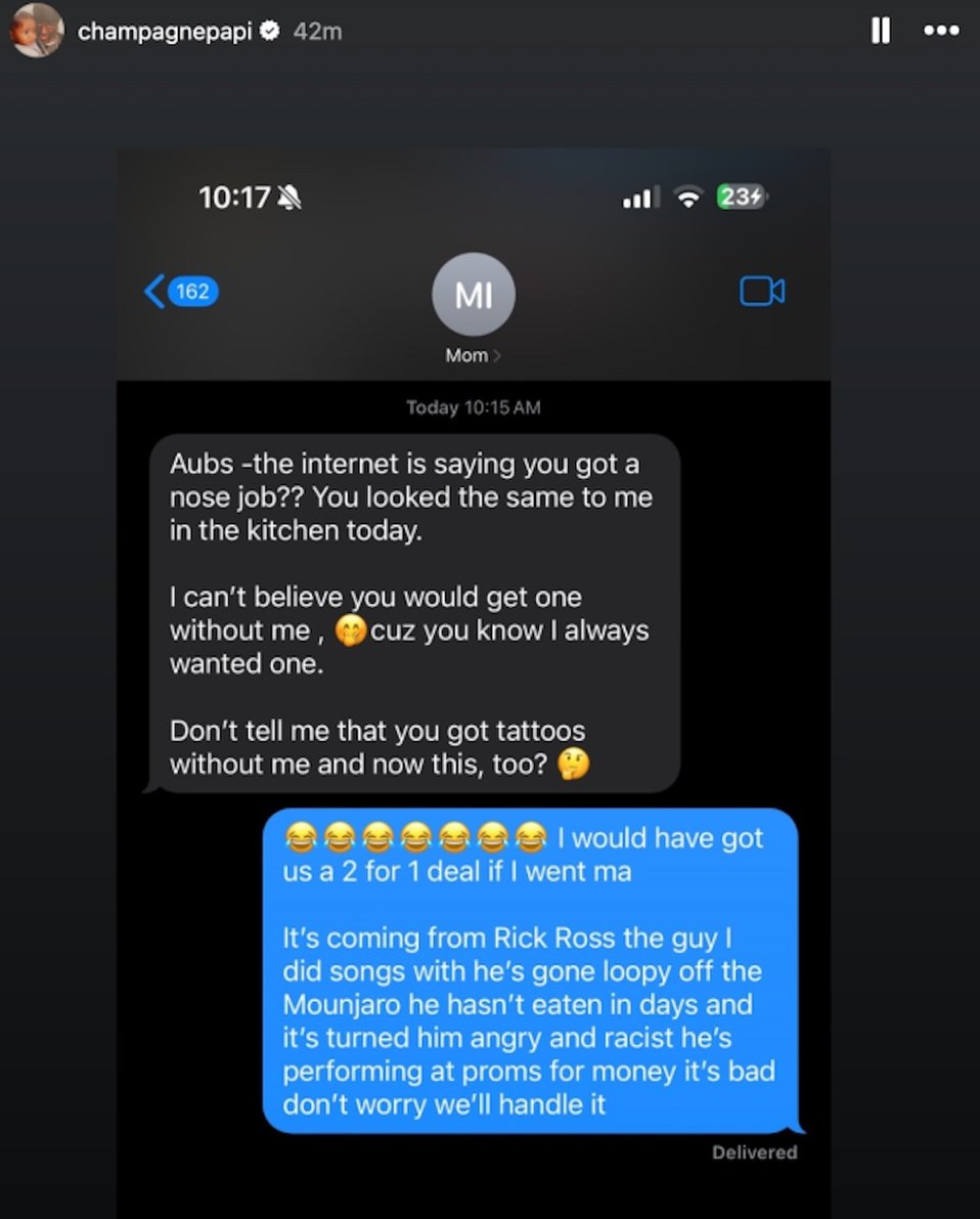 Muzika: Sukob repera Drejka i Kendrika Lamara - šta se sve desilo i zbog čega 7 Drake's text exchange with his mother