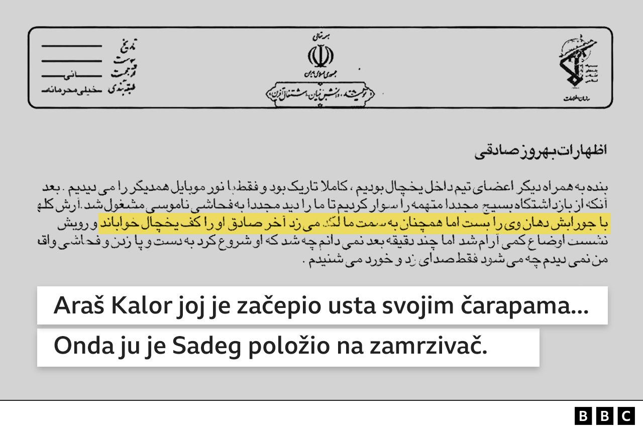 Iran: Državne snage bezbednosti zlostavljale i ubile tinejdžerku koja je protestovala, pokazuje tajni dokument 5 grafika