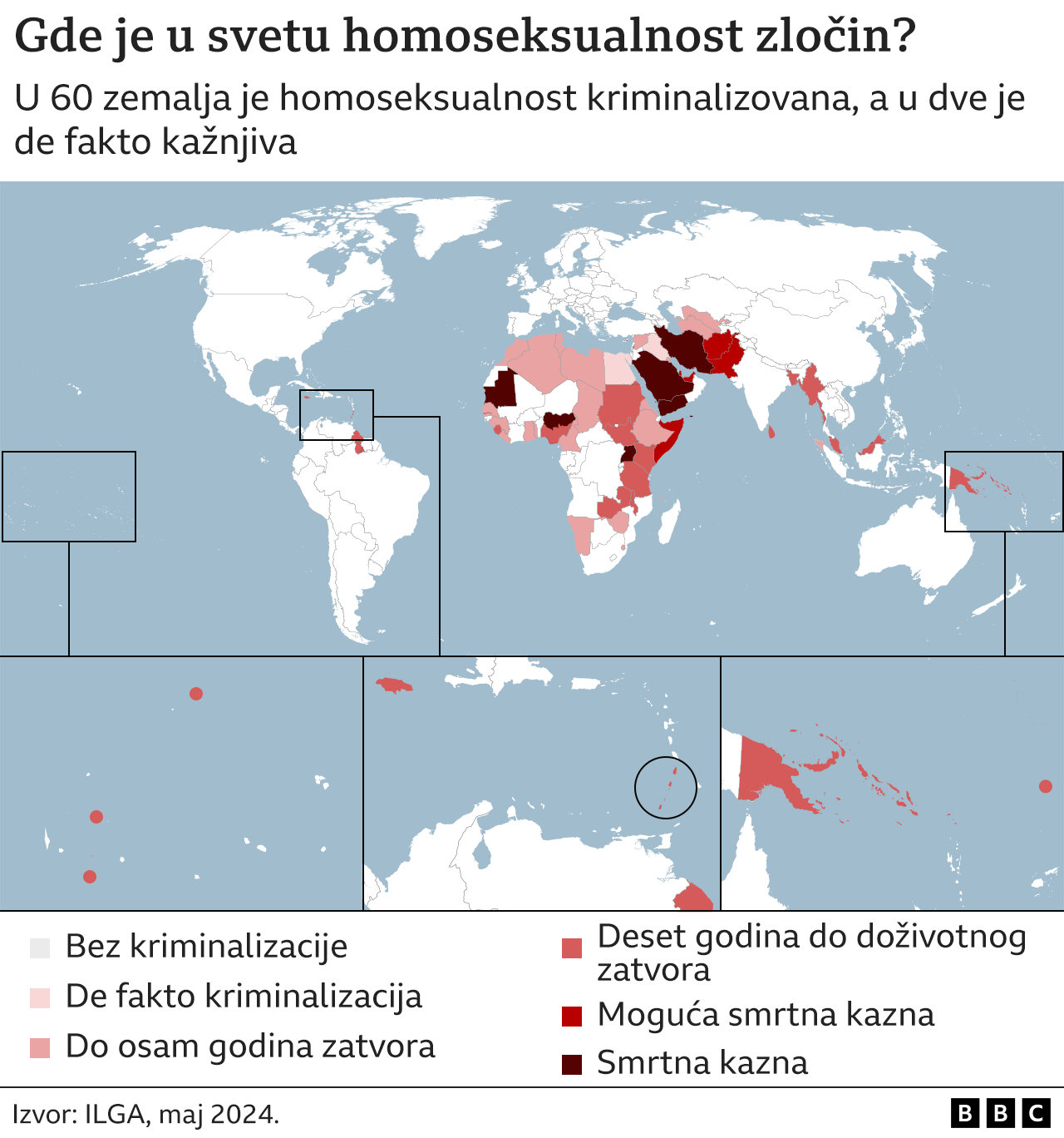 Međunarodni dan borbe protiv homofobije, transfobije i bifobije: Gde napreduju, a gde su na udaru LGBT prava 3 mapa