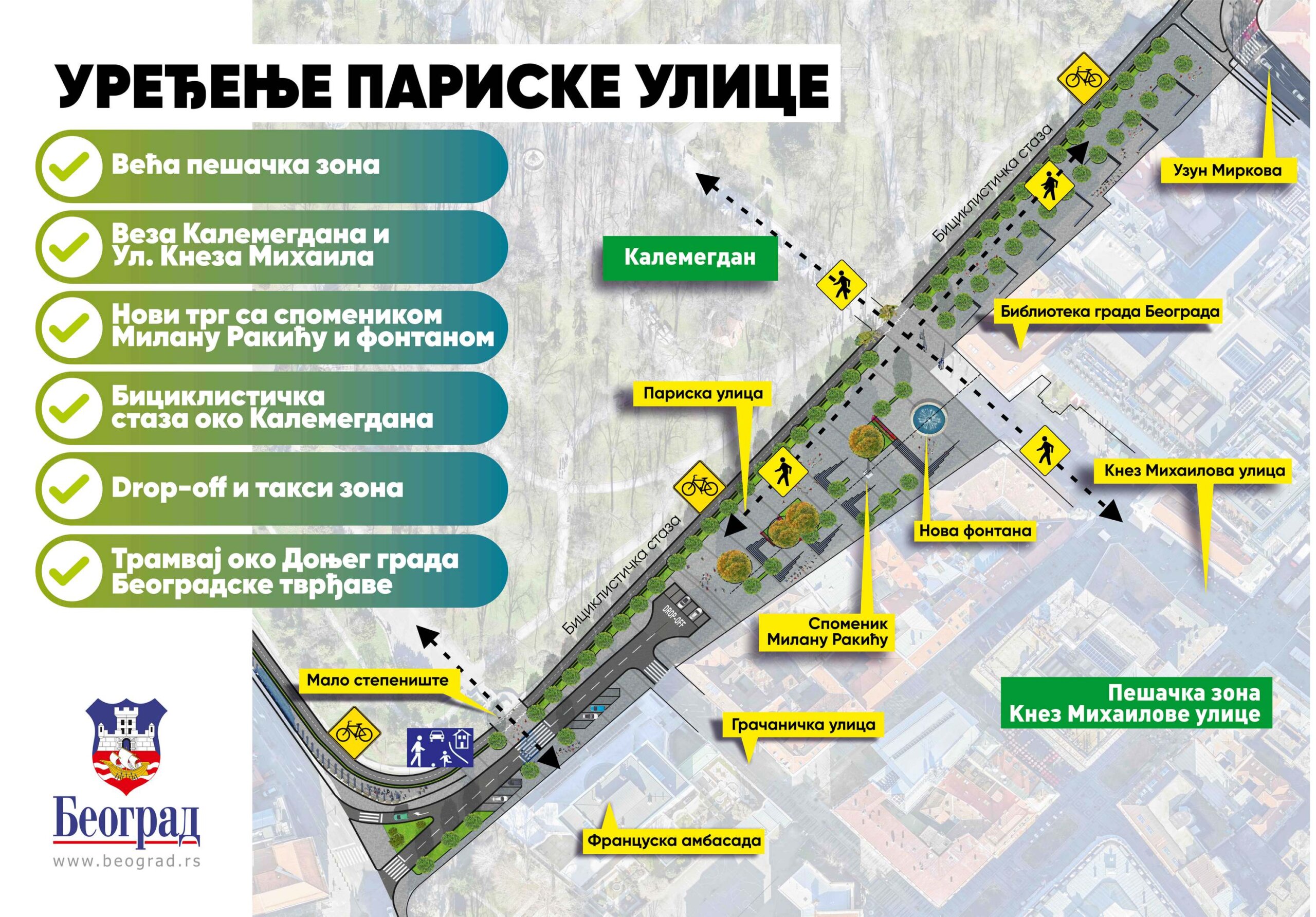 Šapić planira pešačku zonu u Pariskoj ulici: Da li je to ukidanje "Kruga dvojke"? 2