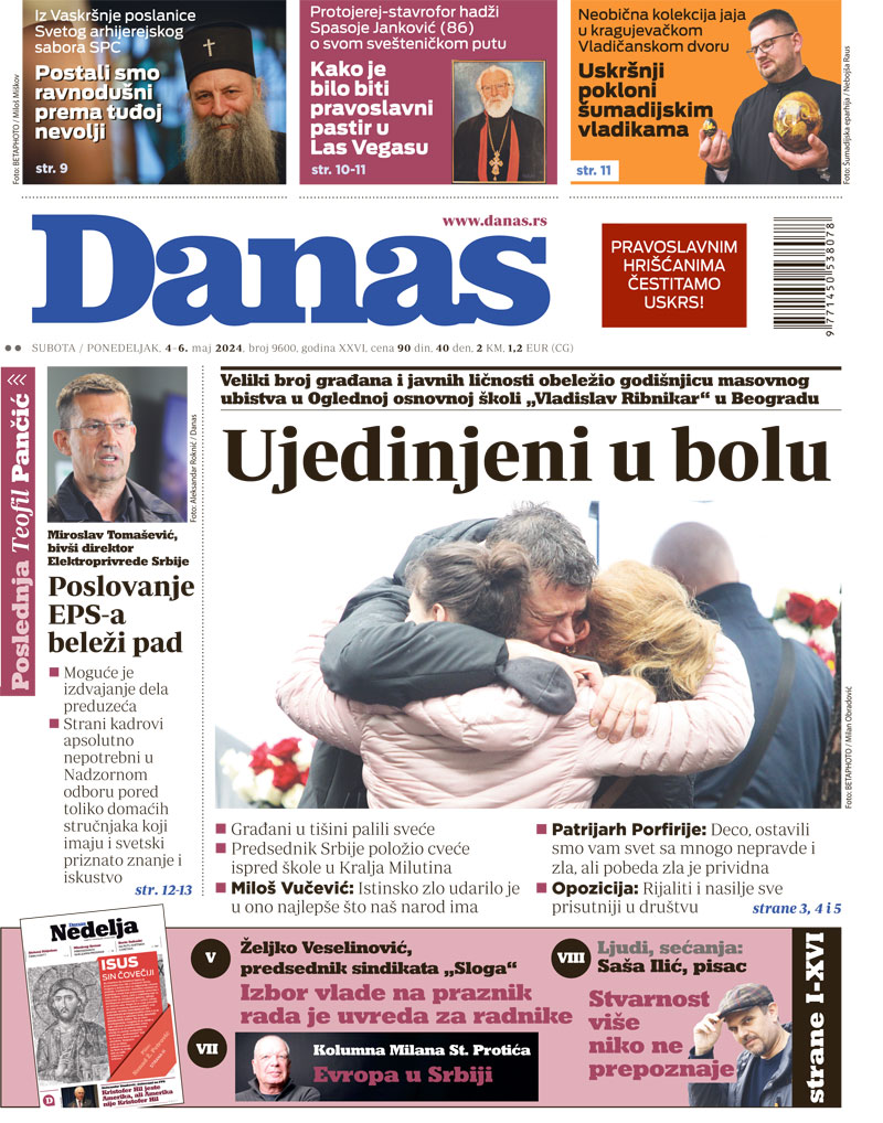 Naslovna strana za 4, 5. i 6. maj 2024. 1