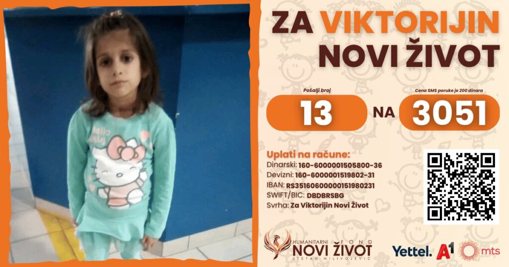 Za Viktorijin novi život : Apel za humanitarnu pomoć mladoj Kragujevčanku kojoj je neophodna pomoć za lečenje 2