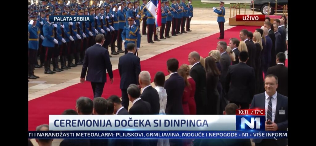 Održana svečana ceremonija dočeka ispred Palate Srbija: Aleksandar i Tamara Vučić dočekali Sija i njegovu suprugu (FOTO) 2