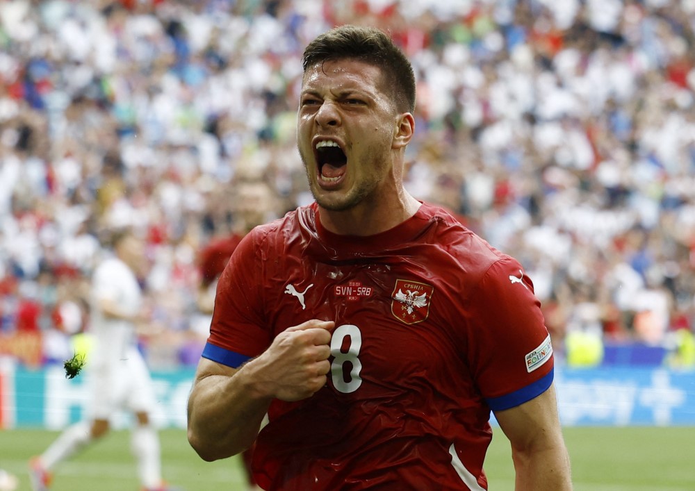 Euro 2024: Luka Jović iščupao izjednačenje protiv Slovenije; Danska otežala 'orlovima' 1 Srbija Slovenija