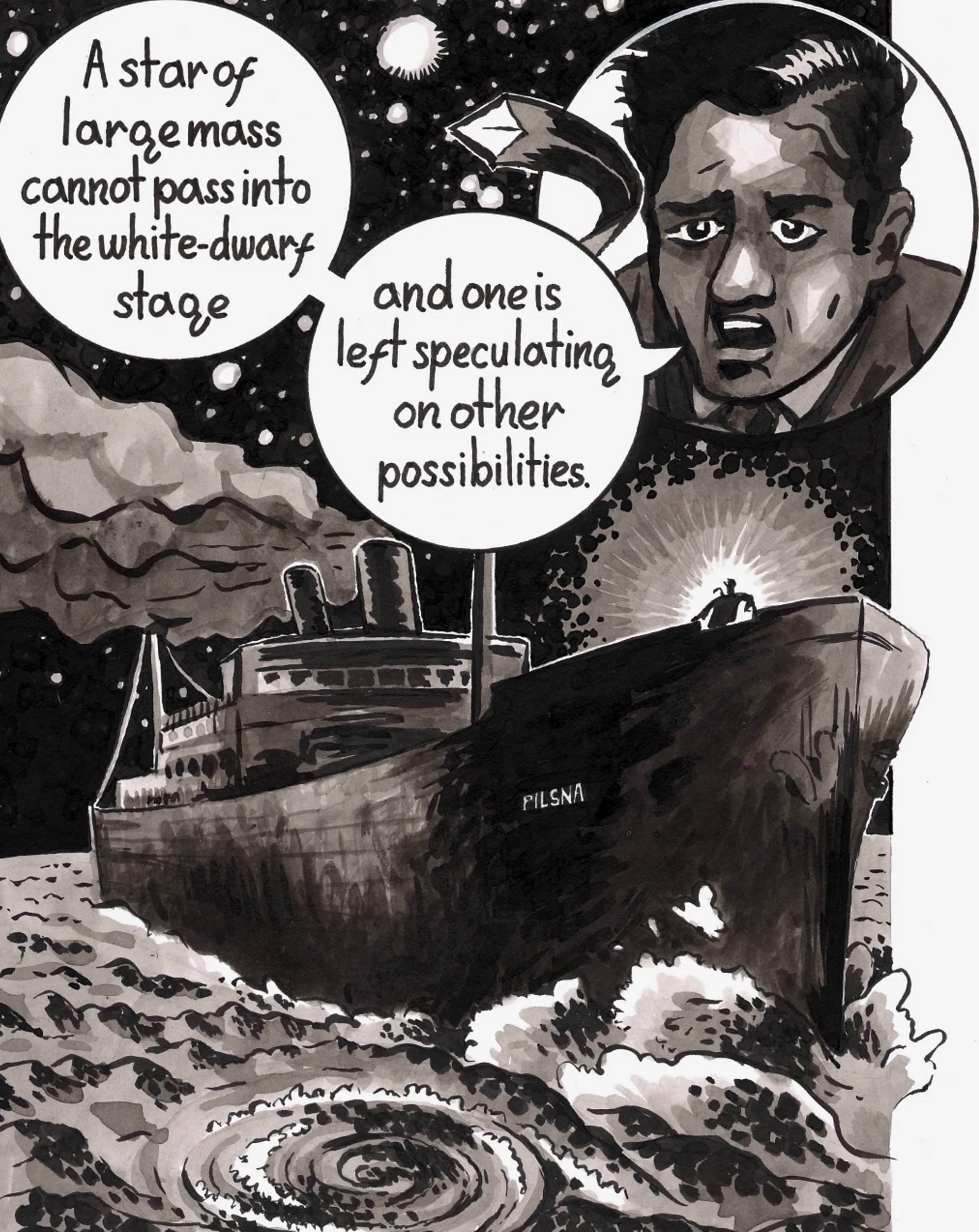 "Zvezda ogromne mase ne može da prođe fazu belog patuljka i zato moramo da spekulišemo o drugim mogućnostima."