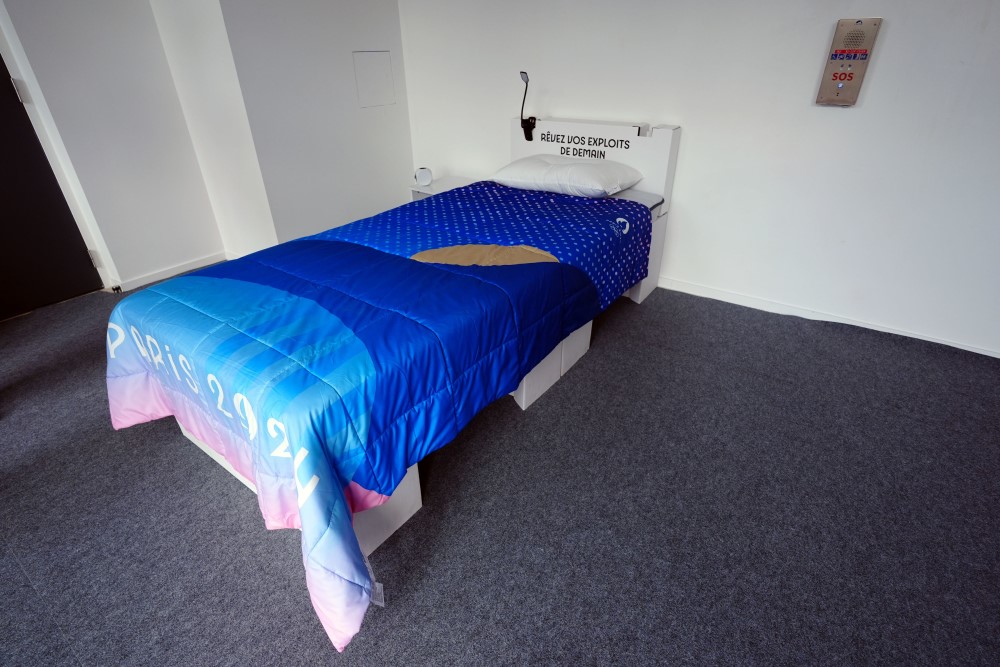 olimpijske igre u parizu, kreveti u olimpijskom selu