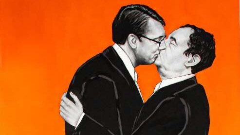 "Mirëdita, dobar dan": Zašto Beograđani nisu mogli da vide umetničku instalaciju gde se ljube Vučić i Kurti? 1