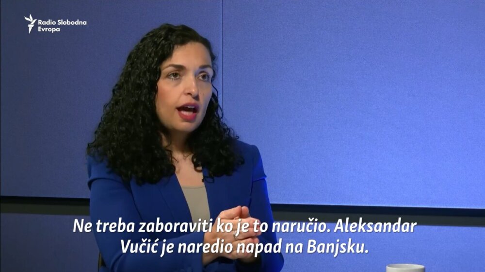 Vjosa Osmani za RSE o mostu, sankcijama: Pouzdano znam - Vučić je naredio Banjsku (VIDEO) 1