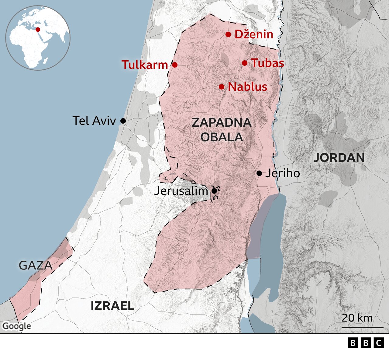 Izrael i Palestinci: Izraelske snage su se povukle iz Dženina posle velike operacije 3 Zapadna obala, mapa Zapadne obale