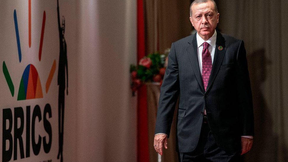 BRIKS: Zašto Turska želi da se pridruži ekonomskom savezu koji predvode Rusija i Kina 1 Predsednik Turske Redžep Tajip Erdogan na jednom od samita BRIKS-a