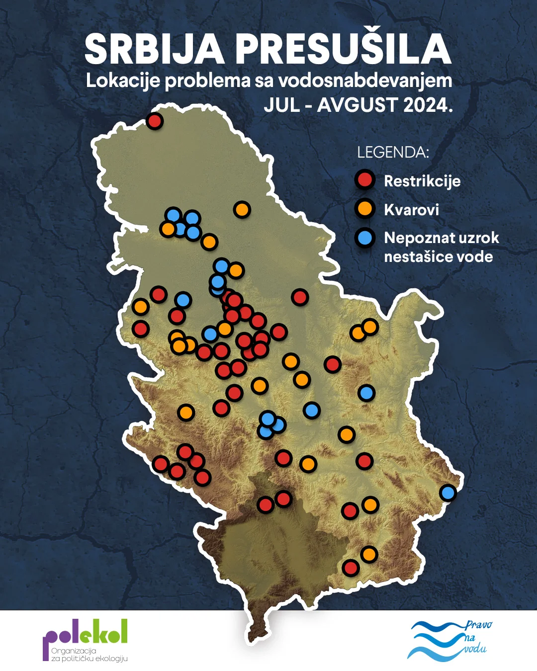 (MAPE) 65 kritičnih lokacija: Gde su u Srbiji tokom jula i avgusta zabeležene nestašice vode? 2