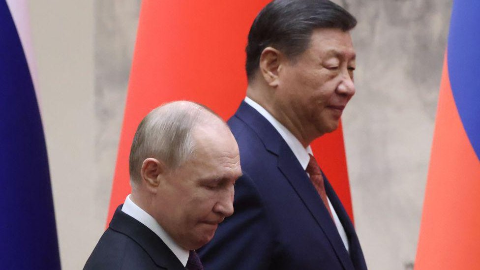 Izrael i Palestinci: Kakva je uloga Kine i Rusije u ratu Izraela i palestinskog Hamasa 6 Ruski predsednik Vladimir Putin i kineski predsednik Si Đinping stižu na pregovore u Peking u maju 2024. godine