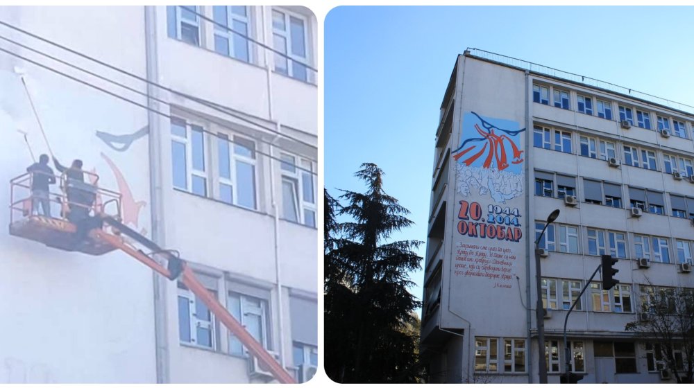 Prekrečen mural 20. oktobar uoči obeležavanja 80 godina od oslobođenja Beograda 1